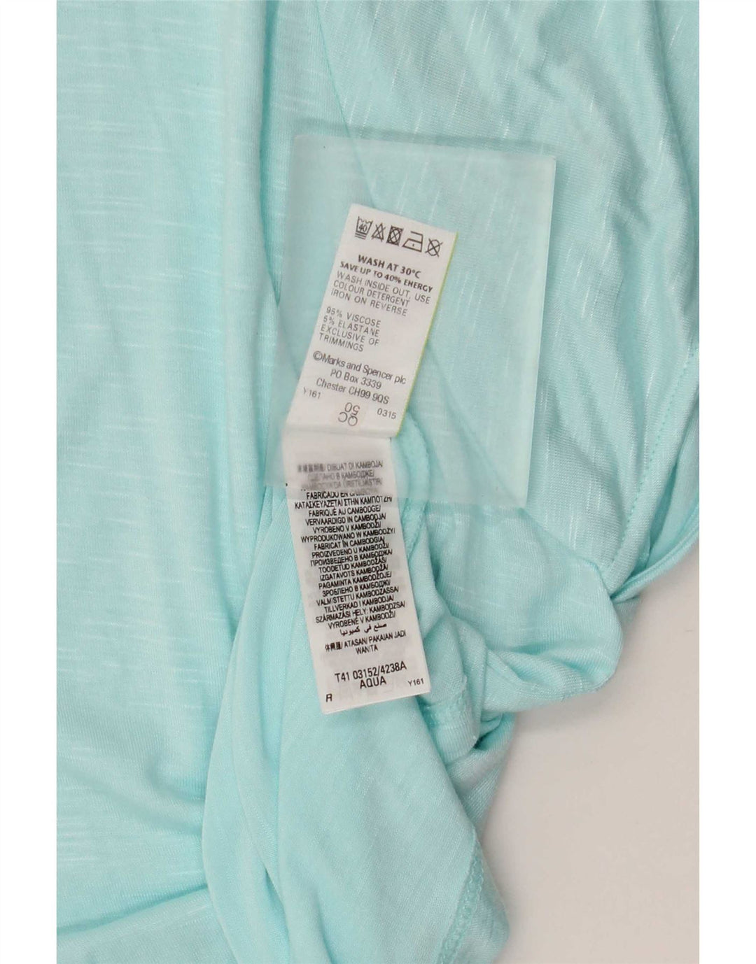 Marks & Spencer Womens Blouse Top UK 20 2XL Blue Flecked Viscose