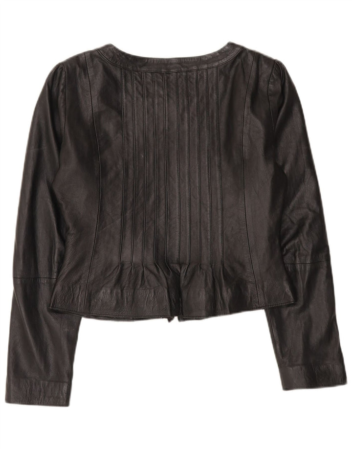 Giacca in pelle da donna CCDK EU 40 media pelle di agnello nera