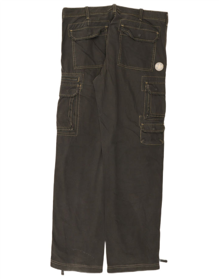 Pantaloni cargo larghi da uomo Murphy & Nye W34 L33 in cotone grigio