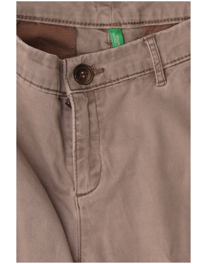 Pantaloni chino dritti da donna Benetton W30 L27 Grigi