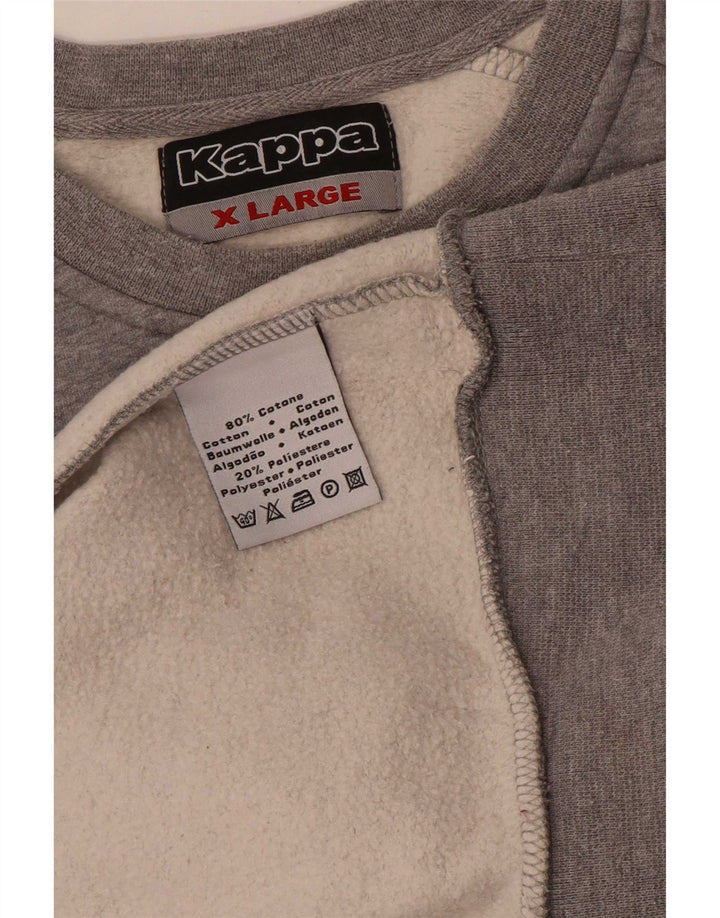 Felpa Kappa Uomo Maglione XL Grigio Cotone