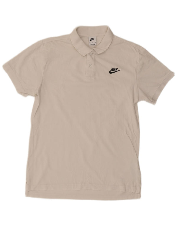 Polo Nike da uomo piccola in cotone bianco