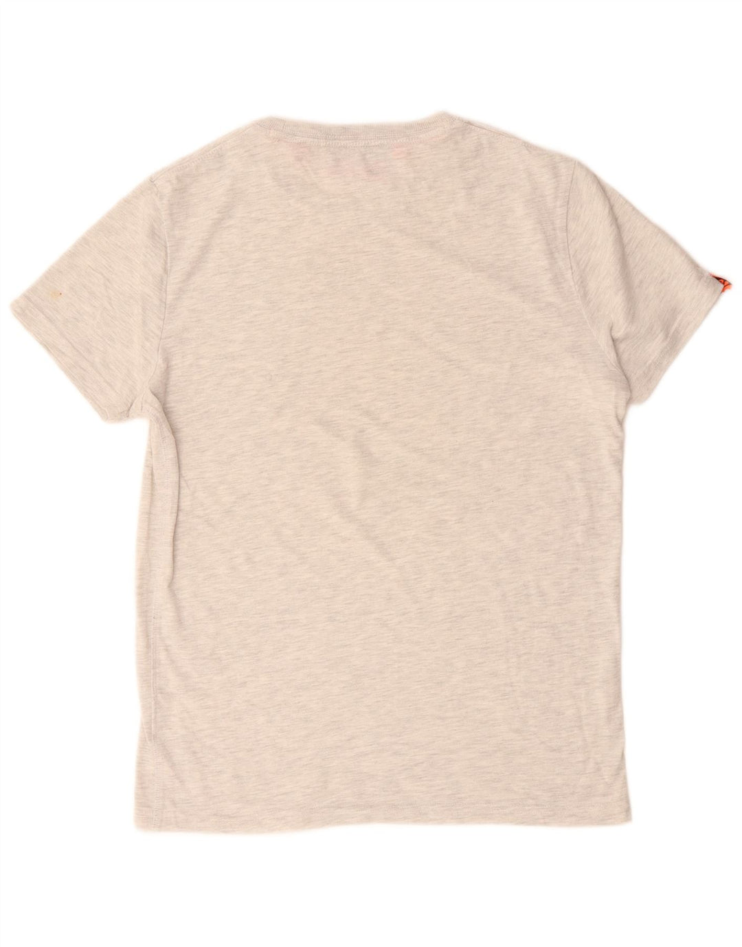 T-shirt grafica da uomo Superdry Top grande in cotone chiazzato grigio