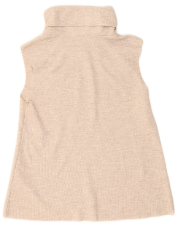 Canotta da donna Zara UK 12 cotone bianco sporco medio
