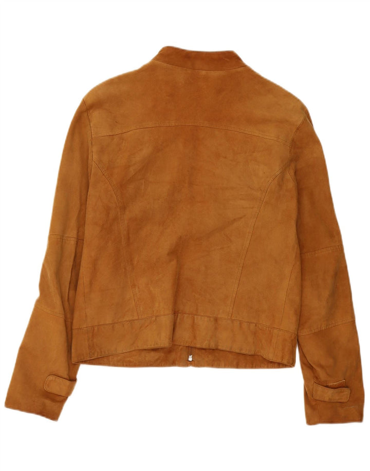 Giacca bomber da donna in pelle scamosciata Conbipel UK 10 piccola in pelle beige