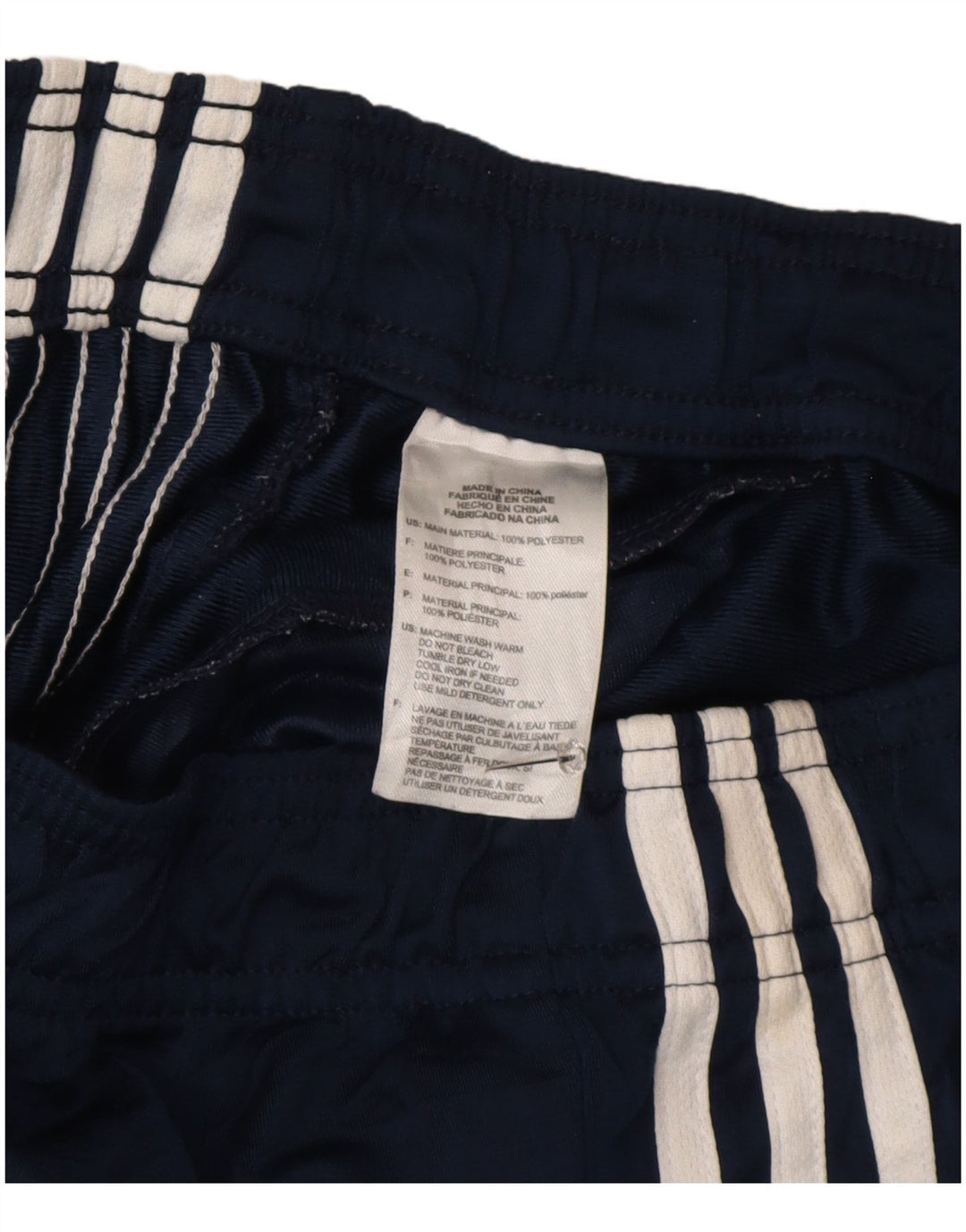 Pantaloni da tuta da uomo Adidas medi in poliestere blu navy