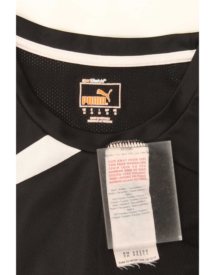 T-shirt da uomo Puma Top in poliestere color block medio nero