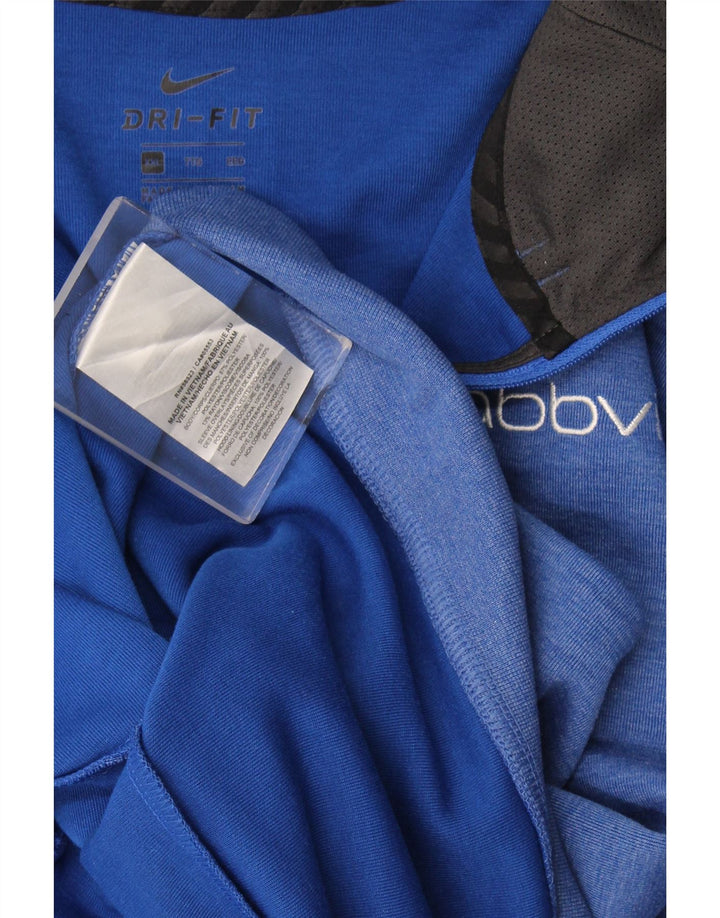 Felpa con cappuccio e zip Nike da uomo 2XL in poliestere color block blu