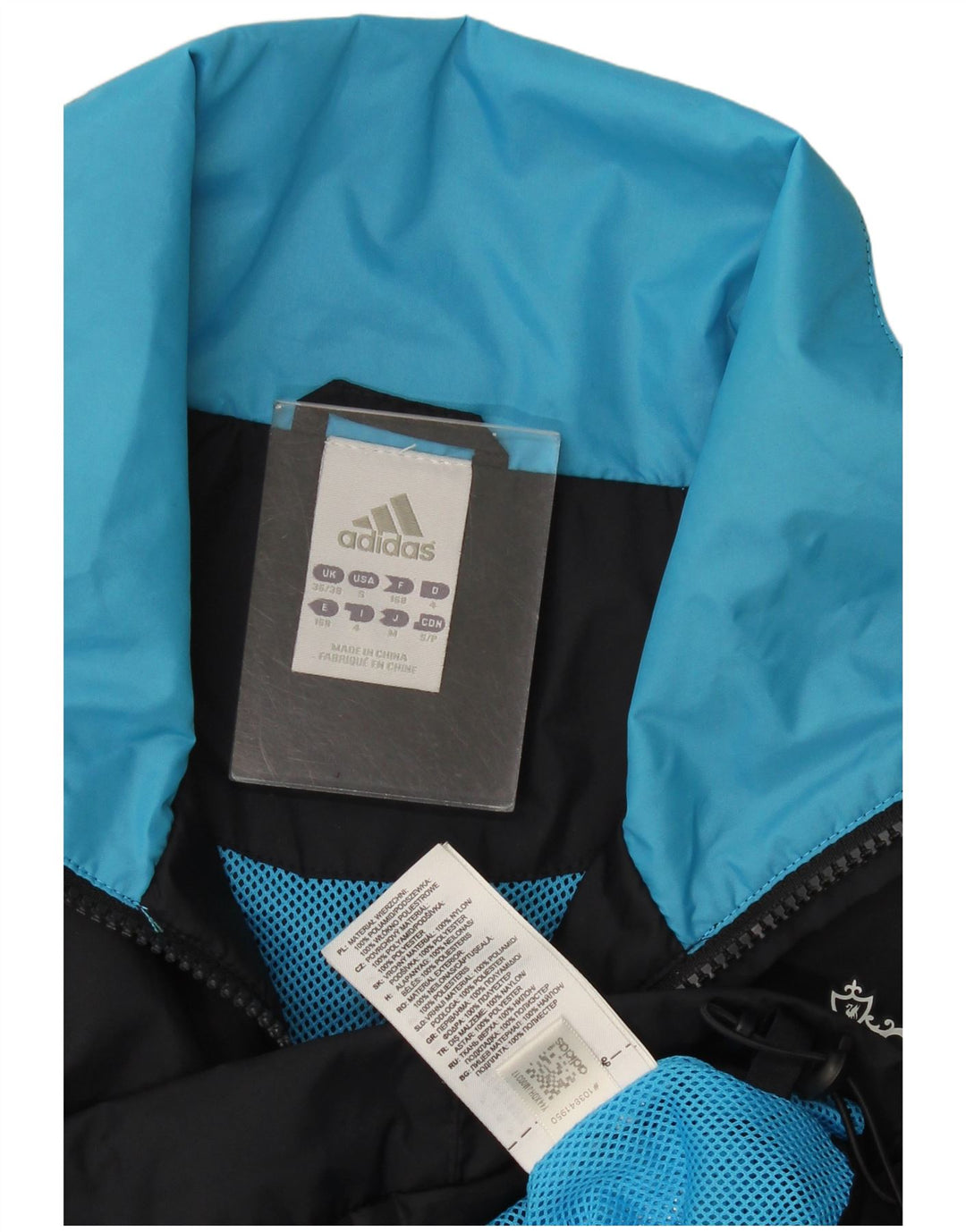 Giacca antipioggia Adidas Uomo Liverpool UK 36/38 Small Blu Navy Poliammide