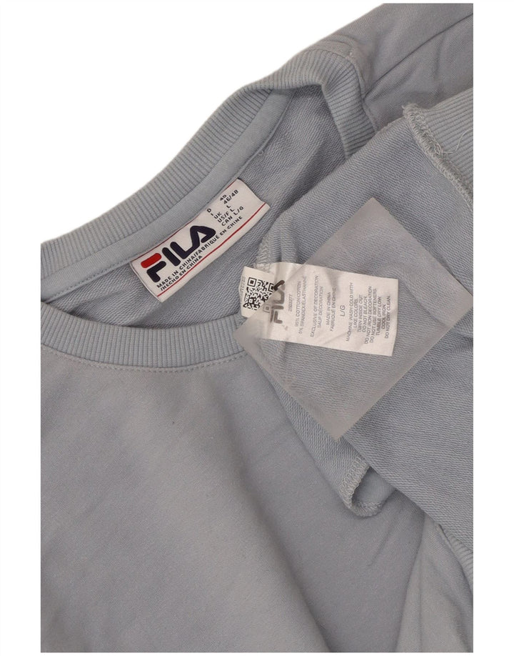 Felpa da donna Fila Maglione UK 16 Large Blu Cotone