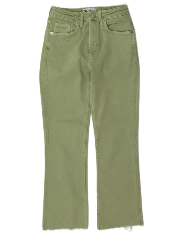 Jeans dritti da donna Zara EU 34 2XS W24 L27 Verde