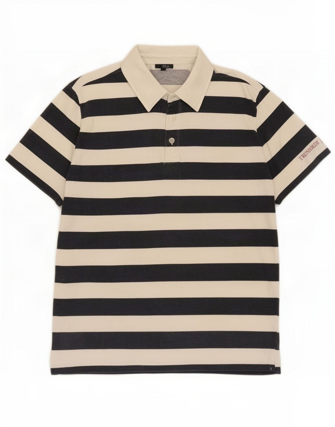 Polo Uomo Trussardi Cotone Rigato Medio Bianco