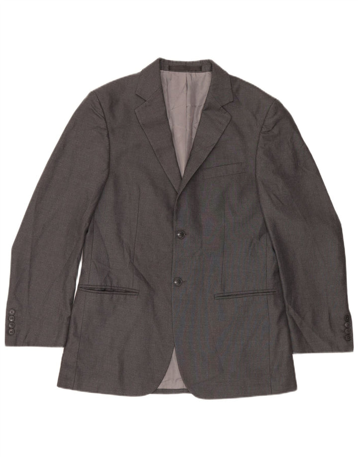 Giacca blazer a 2 bottoni da uomo Marks & Spencer UK 38 Poliestere grigio medio