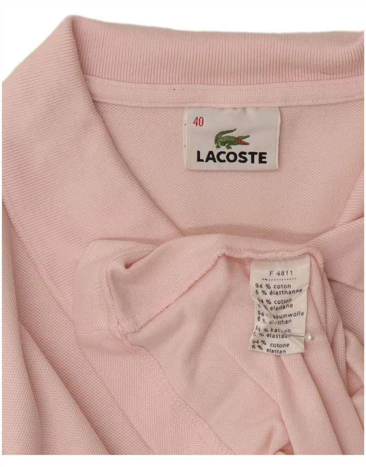 Polo da donna a maniche lunghe Lacoste taglia 40 cotone rosa medio