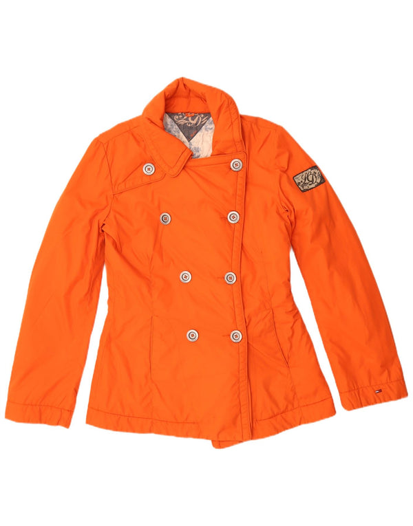 Cappotto da marinaio da donna Tommy Hilfiger UK 14 nylon arancione medio