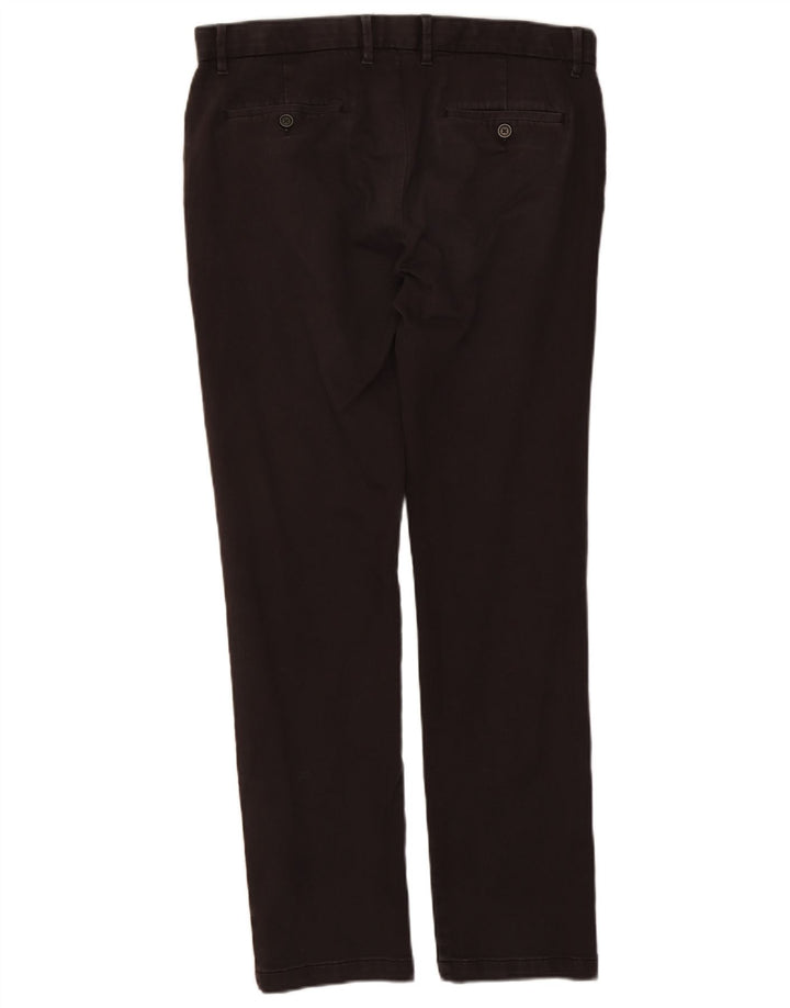Pantaloni chino slim da uomo Marks & Spencer W36 L33 cotone marrone