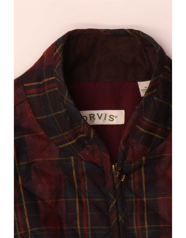 Gilet trapuntato da donna Orvis UK 14 poliestere medio a quadri multicolore