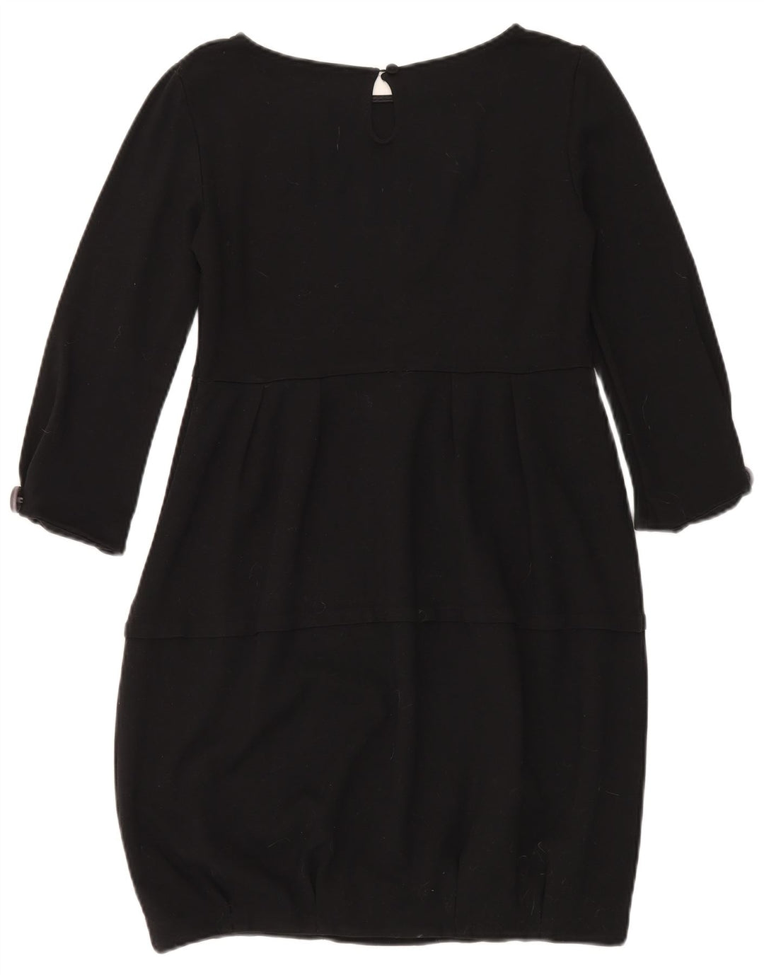 Max & Co. Abito a palloncino con maniche a 3/4 da donna UK 14 Large in viscosa nera