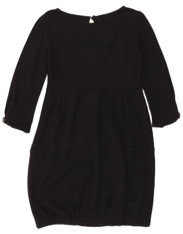 Max & Co. Abito a palloncino con maniche a 3/4 da donna UK 14 Large in viscosa nera