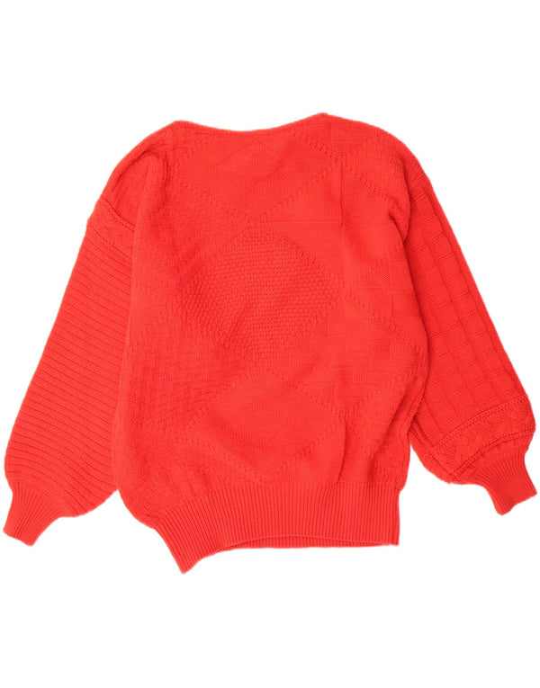 MONDI Womens Boat Neck Jumper Sweater EU 42 Large Red Wool