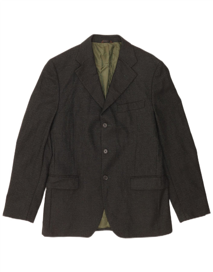 Giacca blazer da uomo a 3 bottoni Basile IT 48 lana merino nera media