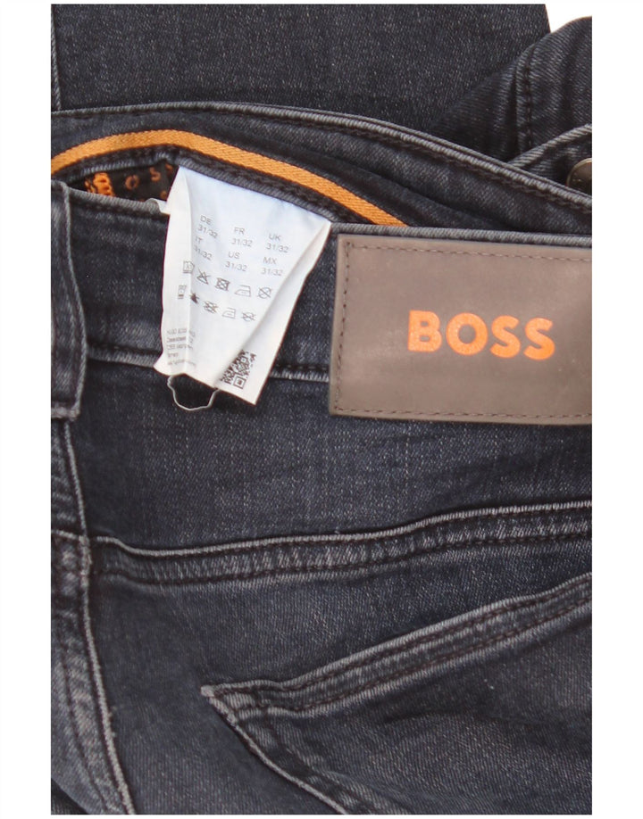 Jeans slim da uomo Hugo Boss W31 L32 cotone blu navy