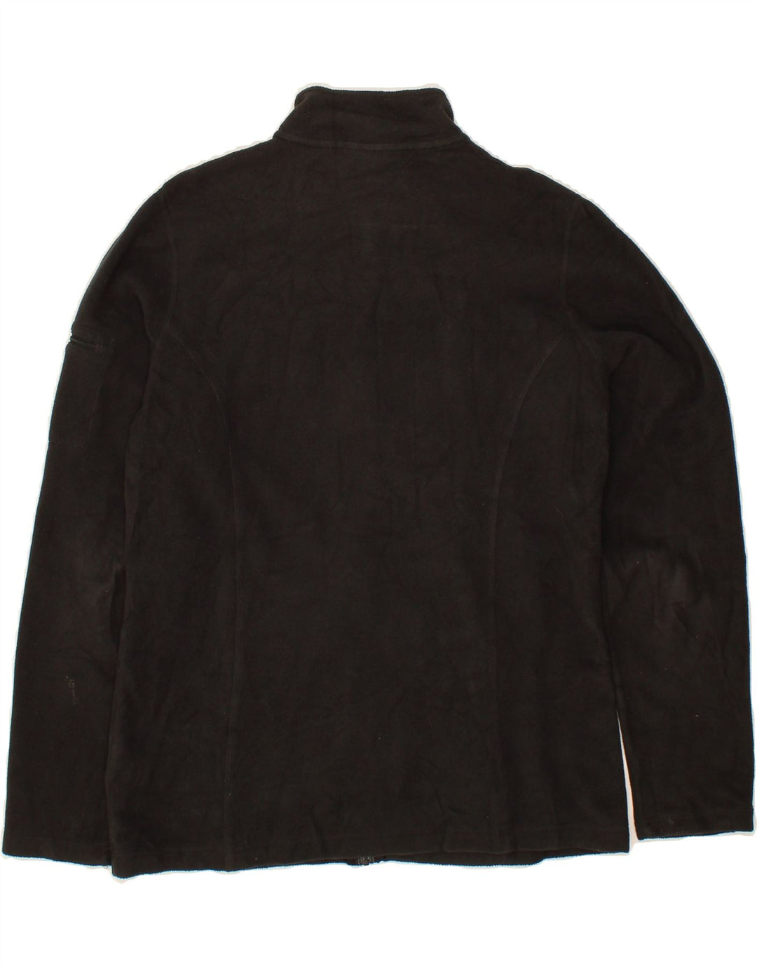 L.L.BEAN Womens Graphic Fleece Jacket UK 14 Medium Black Polyester Vintage L.L.Bean and Second-Hand L.L.Bean from Messina Hembry 