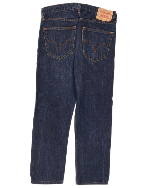 Levi's Uomo 751 Jeans dritti tagliati W36 L25 Blu Navy