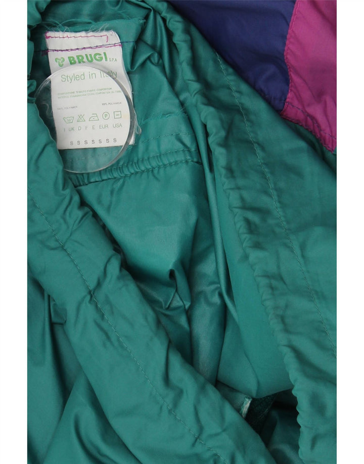 Giacca antipioggia da uomo vestibilità ampia Brugi UK 36 Small Green Colourblock in poliammide