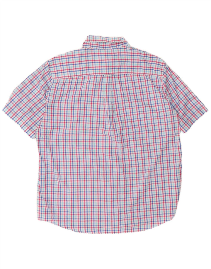 Chaps Camicia a maniche corte da uomo Easy Care 2XL Cotone a quadri multicolore
