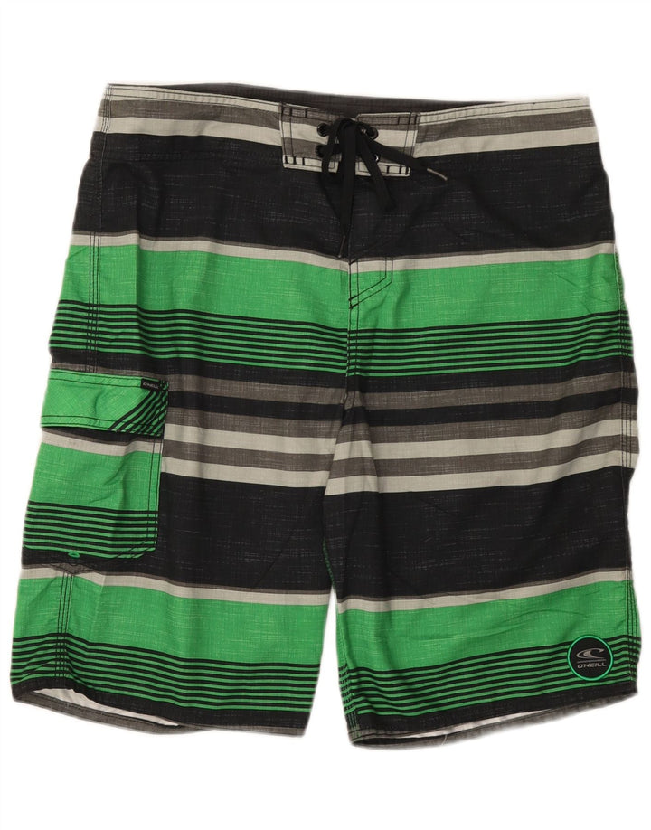 Pantaloncini da bagno da uomo O'Neill grandi in poliestere a righe nere