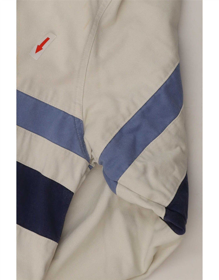 Crew Clothing Camicia pullover da uomo in cotone a righe bianche medie
