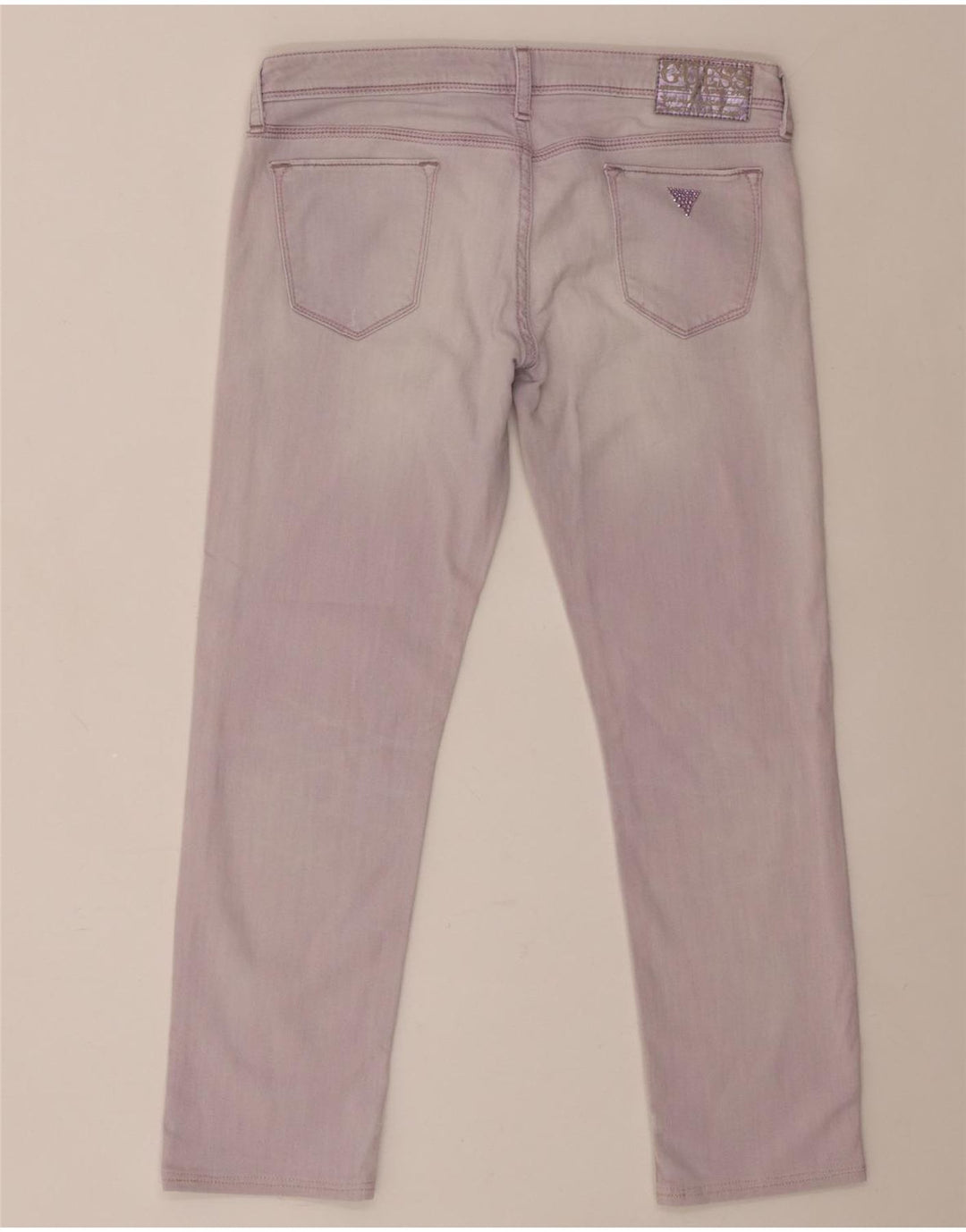 Jeans slim da donna Guess W30 L26 cotone viola