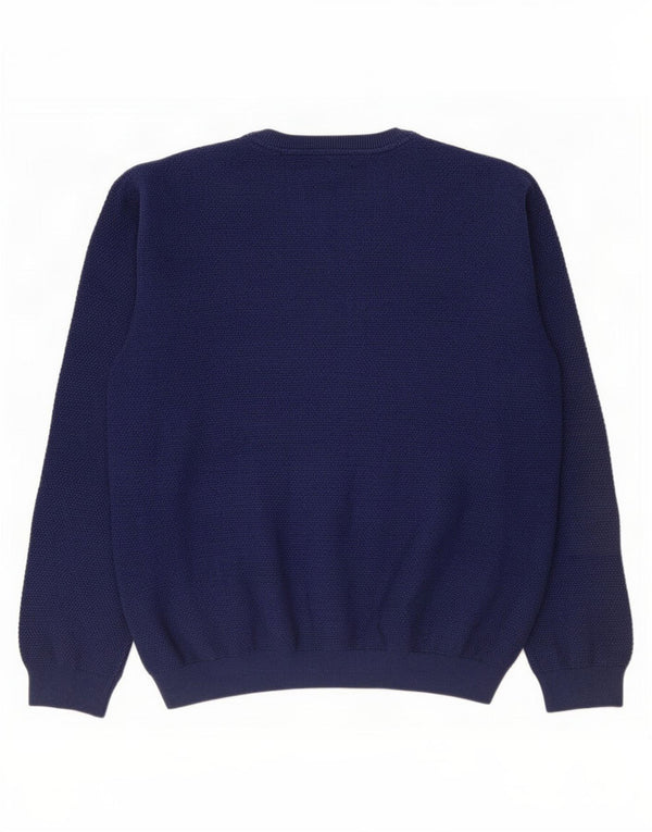 Maglione maglione girocollo da uomo Marks & Spencer 2XL cotone blu navy
