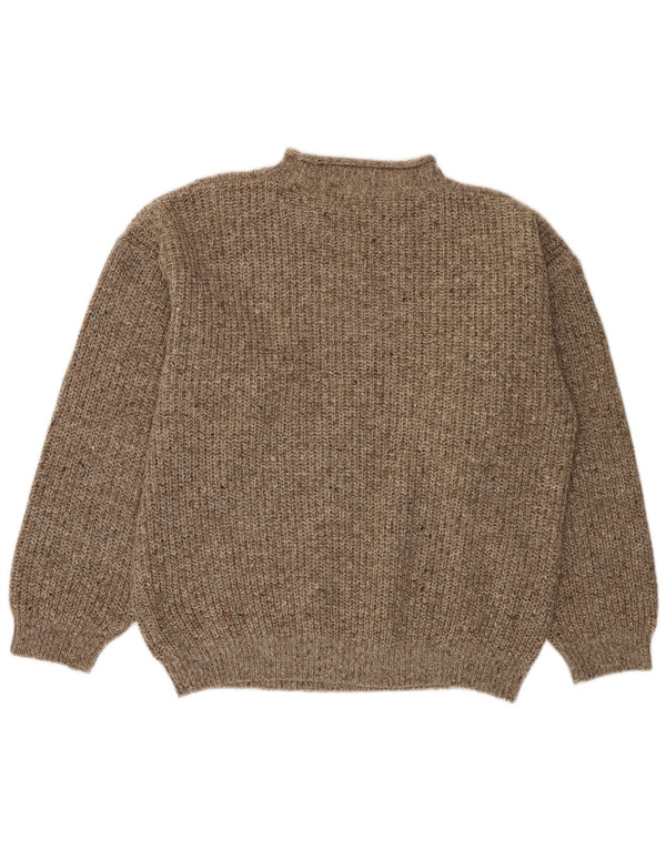 BERTO LUCCI Maglione maglione girocollo da uomo XL a righe grigie