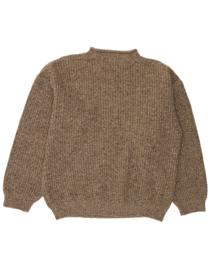 BERTO LUCCI Maglione maglione girocollo da uomo XL a righe grigie