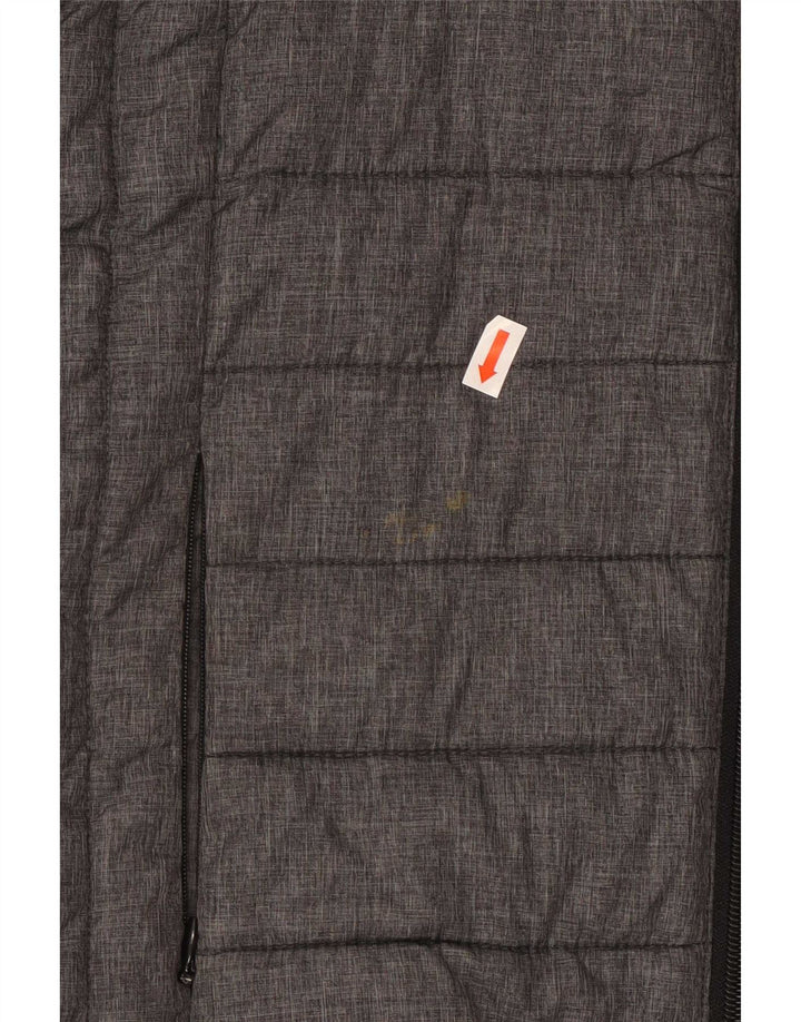 Ellesse Giacca imbottita oversize con cappuccio da donna UK 10 Small Grigio Poliammide