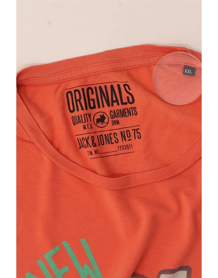 Maglietta grafica da uomo Jack & Jones Top 2XL Arancione