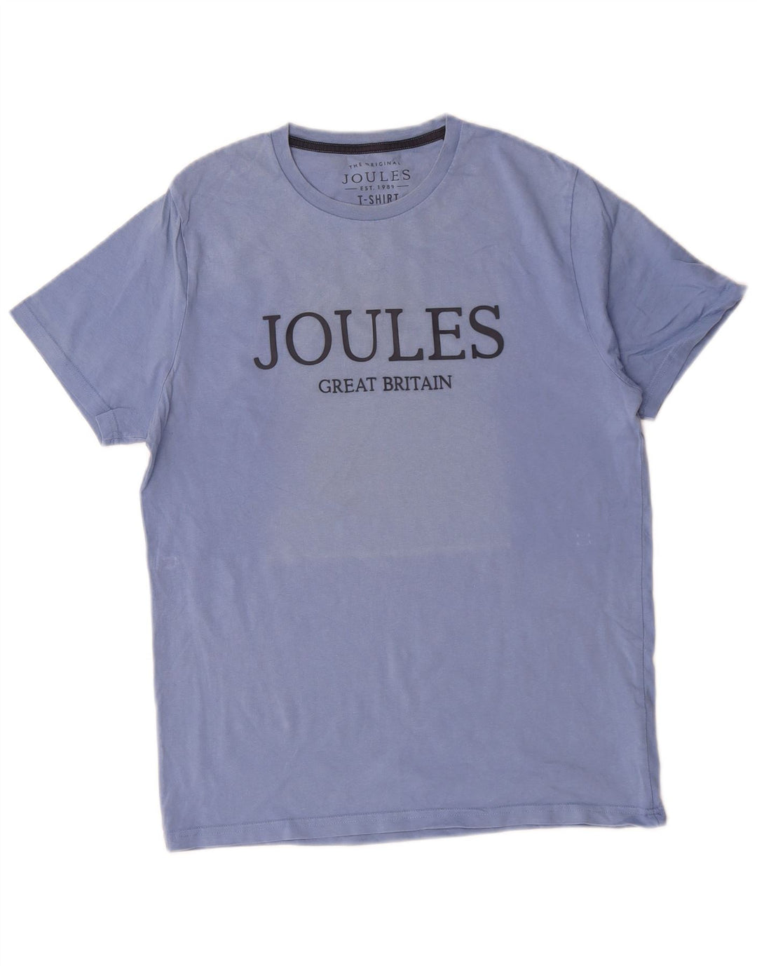 T-shirt grafica da uomo Joules Top in cotone blu medio