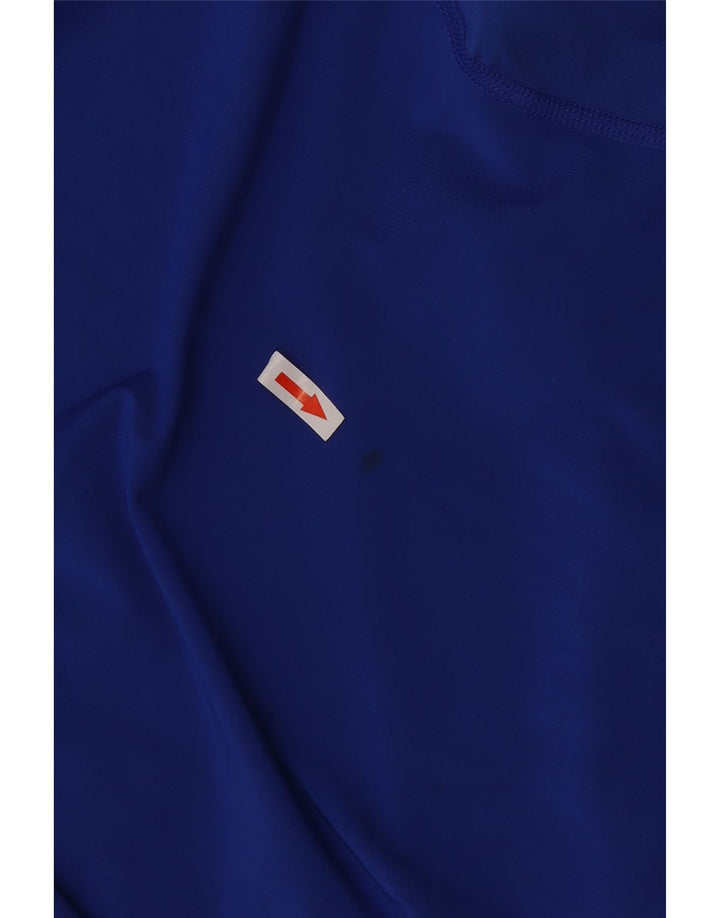 Top Adidas Climalite da ragazzo a manica lunga 11-12 anni in poliestere blu