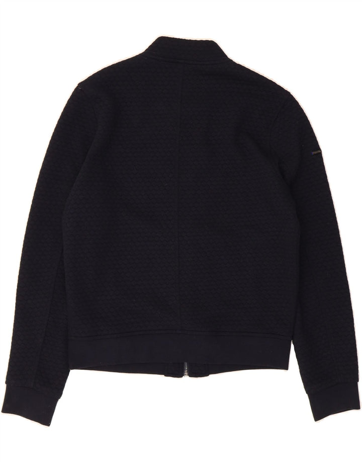 SUPERDRY Womens Tracksuit Top Jacket UK 14 Medium Navy Blue Polyester Vintage Superdry and Second-Hand Superdry from Messina Hembry 