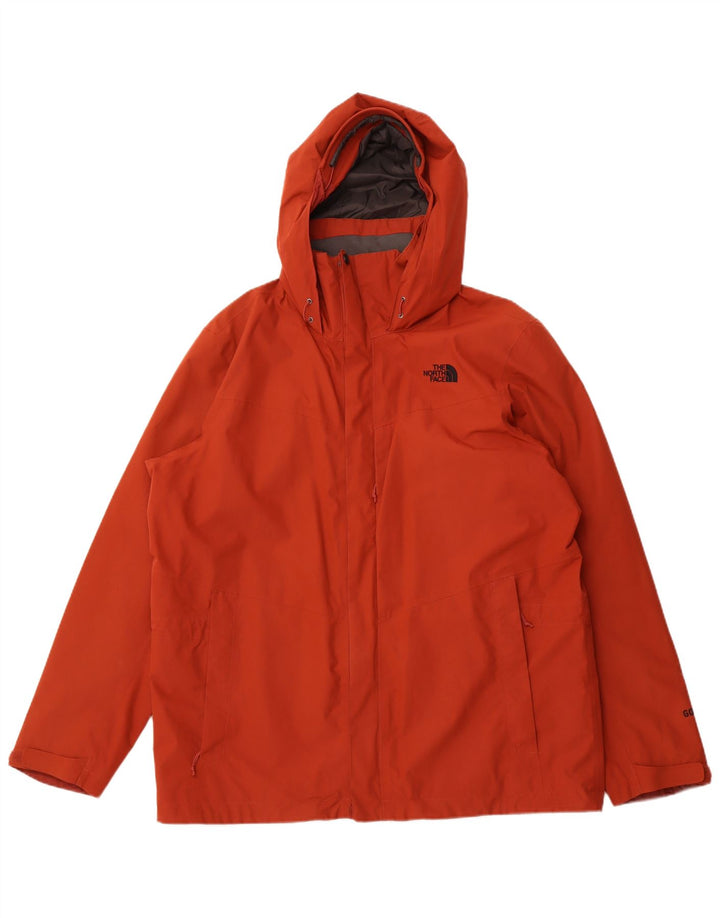 THE NORTH FACE Giacca antipioggia con cappuccio Gore-Tex da uomo UK 42 XL Poliestere arancione