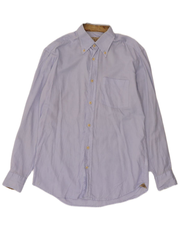 Camicia da uomo ALVIERO MARTINI taglia 39 15 1/2 cotone blu medio