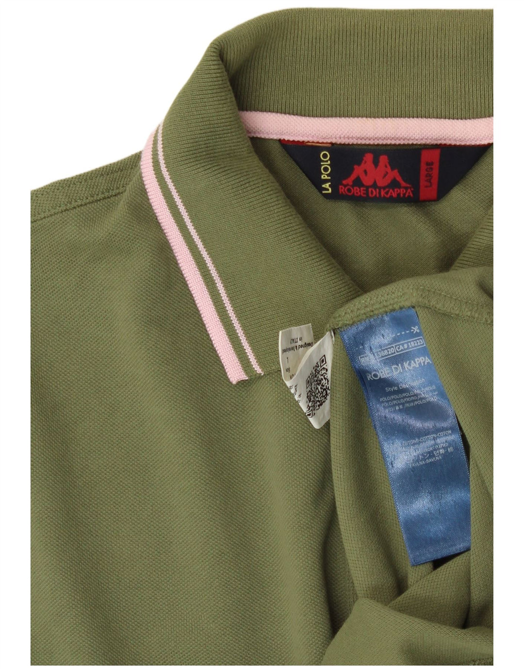 Polo Uomo KAPPA Large Verde Cotone