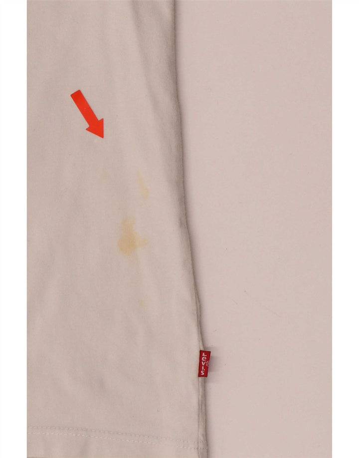 T-shirt grafica da donna Levi's Top UK 10 piccola bianca