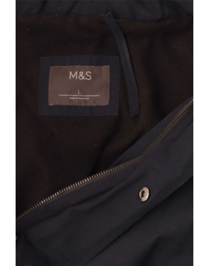 Giacca a vento da uomo Marks & Spencer UK 40 Large Blu Navy