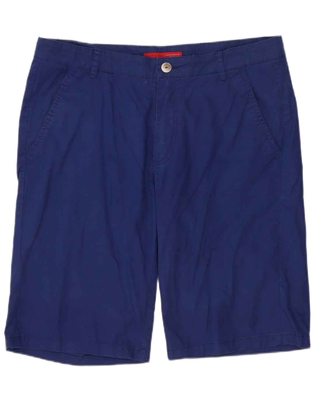 Pantaloncini chino da uomo ZARA EU 42 Large W32 cotone blu