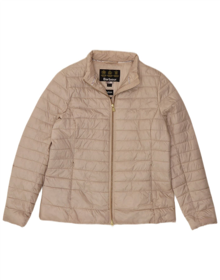 Giacca imbottita da donna Barbour UK 16 Large Beige Poliestere