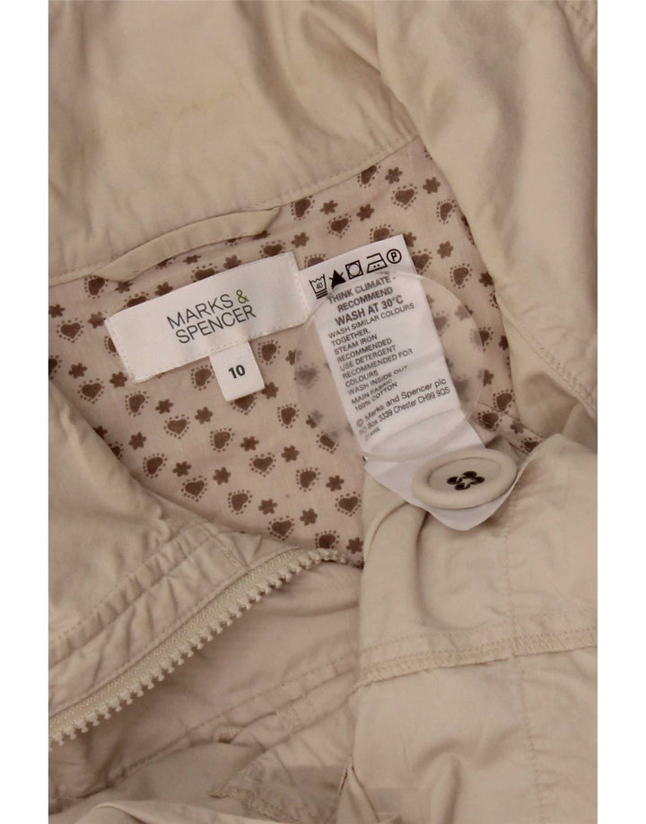 Giacca multiuso da donna Marks & Spencer UK 10 piccola in cotone beige