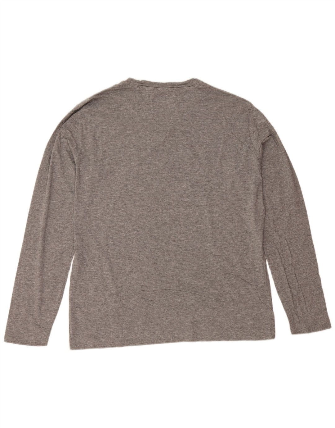 REPLAY Top grafico da uomo a maniche lunghe in cotone grigio grande